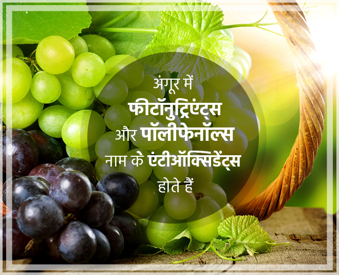 अंगूर में मौजूद एंटीऑक्सिडेंट्स Grapes
